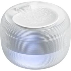 GroovyPets 2.5-L Translucent Pet Drinking Water Fountain Waterer For Cats & Dogs