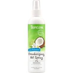 TropiClean Deodorizing Aloe & Coconut Dog & Cat Shampoo & TropiClean Lime & Coconut Deodorizing Dog & Cat Spray -Dog Supplies 1030262 PT5. AC SS1800 V1702674113