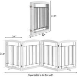 Yaheetech 4-Panel Dog Gate -Dog Supplies 1033302 PT2. AC SS1800 V1703798895