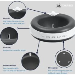 Torus Pet Filtered Dog & Cat Water Bowl -Dog Supplies 108653 PT4. AC SS1800 V1676903618