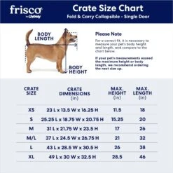 Frisco Heavy Duty Fold & Carry Single Door Collapsible Wire Dog Crate -Dog Supplies 109783 PT2. AC SS1800 V1667228771