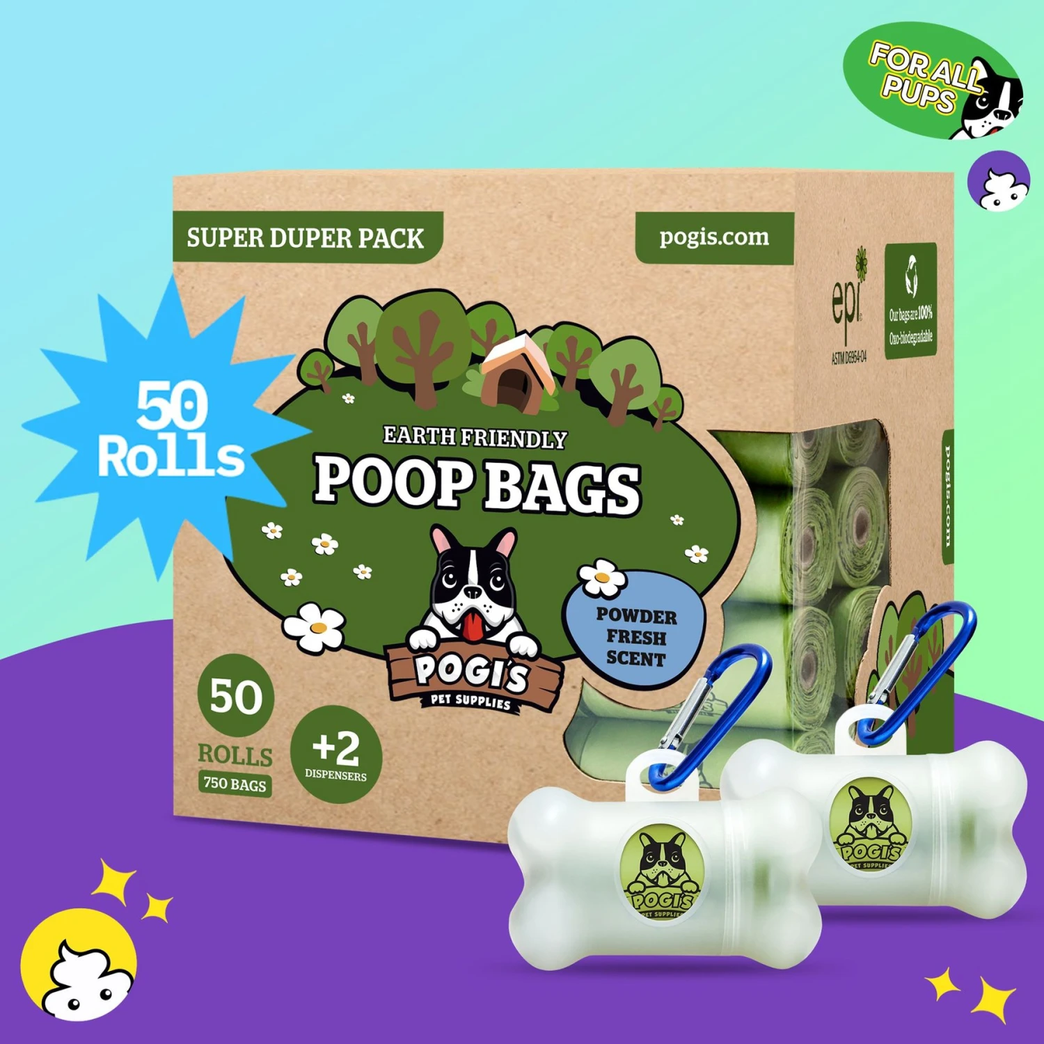 Pogi's Pet Supplies Poop Bags With 2 Dispensers 8 Pogi's Pet Supplies Poop Bags With 2 Dispensers - Image 6