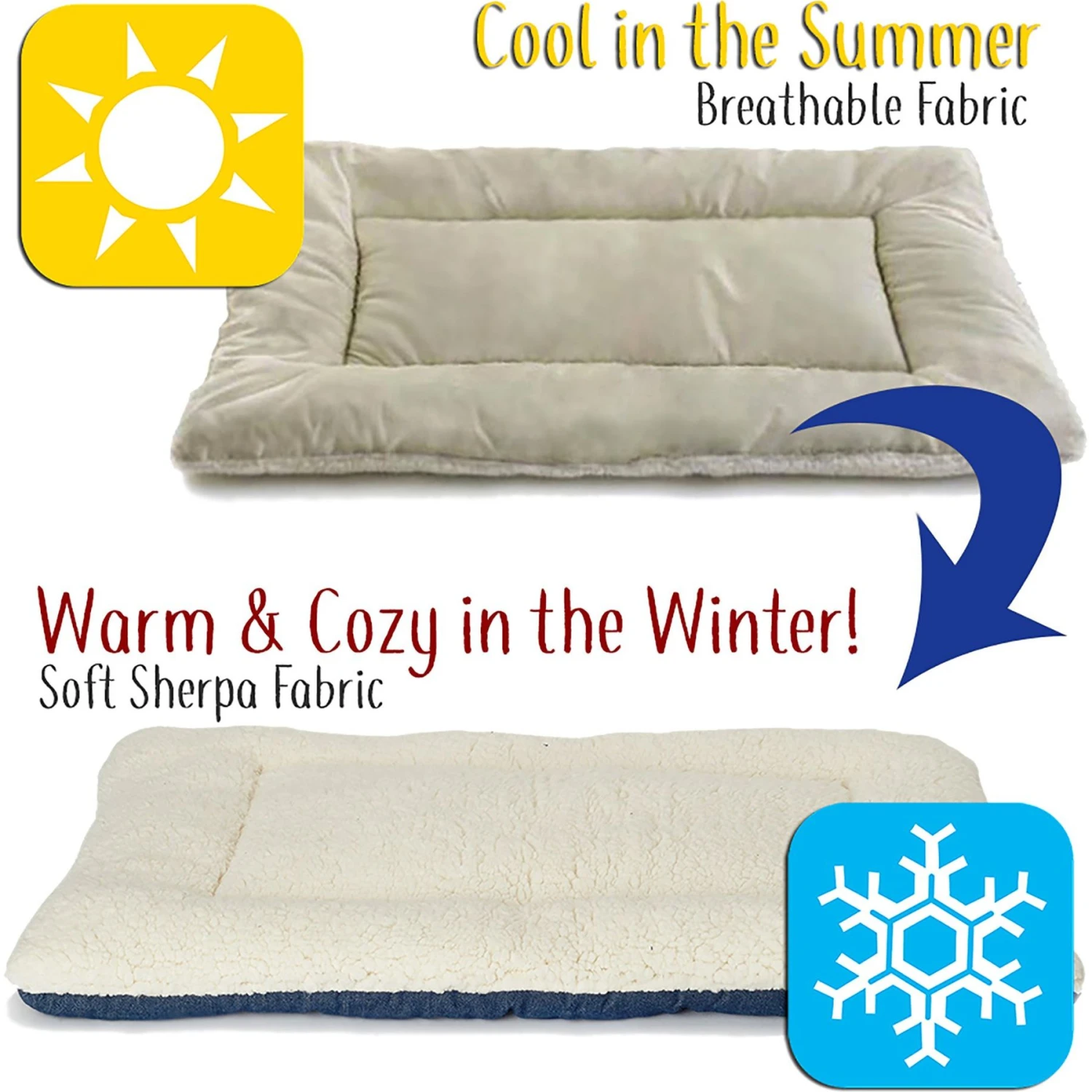 Pet Dreams Sleep-eez Classic Reversible Dog Crate Mat 4 Pet Dreams Sleep-eez Classic Reversible Dog Crate Mat - Image 2