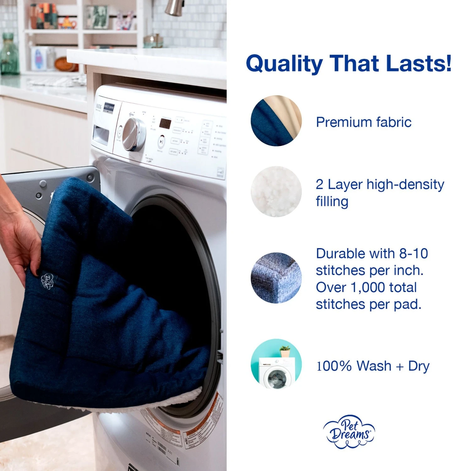 Pet Dreams Sleep-eez Classic Reversible Dog Crate Mat 6 Pet Dreams Sleep-eez Classic Reversible Dog Crate Mat - Image 4