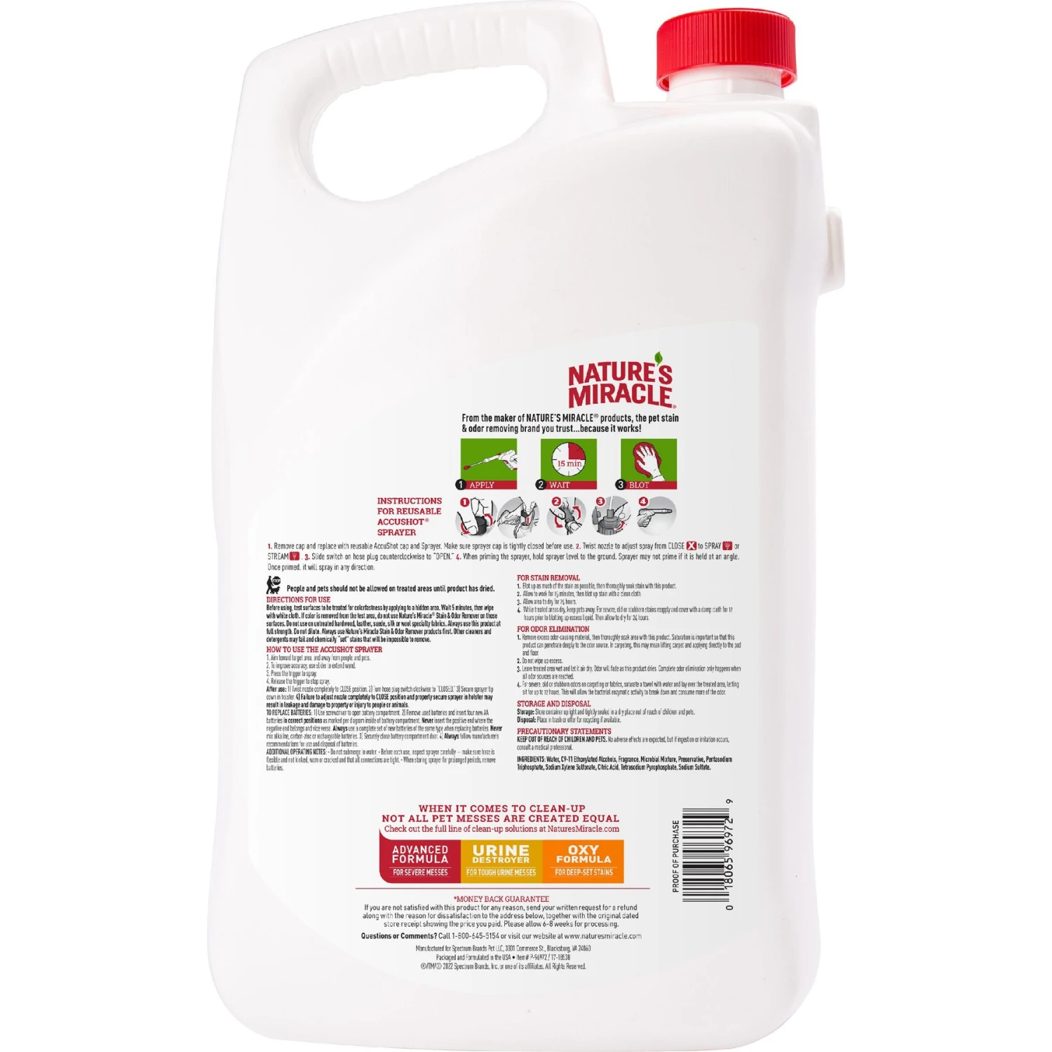 Nature's MiracleDog Enzymatic Stain Remover & Odor Eliminator Refill 4 Nature's MiracleDog Enzymatic Stain Remover & Odor Eliminator Refill - Image 2