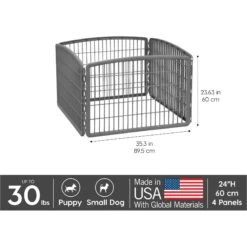 IRIS USA 4-Panel Dog Exercise Playpen, 24-in 12 IRIS USA 4-Panel Dog Exercise Playpen, 24-in -Dog Supplies 116440 PT1. AC SS1800 V1689701181