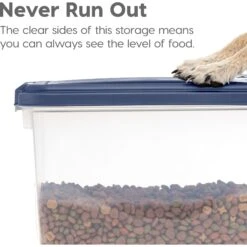 IRIS USA 2-Piece WeatherPro Airtight Stackable Dog Cat & Bird Food Pet Food Storage Container Combo & Treat Box, Navy, 35-lb 15 IRIS USA 2-Piece WeatherPro Airtight Stackable Dog Cat & Bird Food Pet Food Storage Container Combo & Treat Box, Navy, 35-lb -Dog Supplies 116487 PT6. AC SS1800 V1494280073