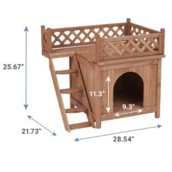 Merry Products Room With A View Wood Dog & Cat House 7 Merry Products Room With A View Wood Dog & Cat House -Dog Supplies 118007 PT2. AC SS1800 V1569330569