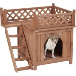 Merry Products Room With A View Wood Dog & Cat House 8 Merry Products Room With A View Wood Dog & Cat House -Dog Supplies 118007 PT3. AC SS1800 V1569020374