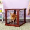 Merry Products Double Door Furniture Style Dog Crate, Mahogany -Dog Supplies 118021 MAIN. AC SS1800 V1569020400