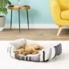 ASPCA Microtech Striped Bolster Dog Bed With Removable Cover -Dog Supplies 120508 MAIN. AC SS1800 V1566322666