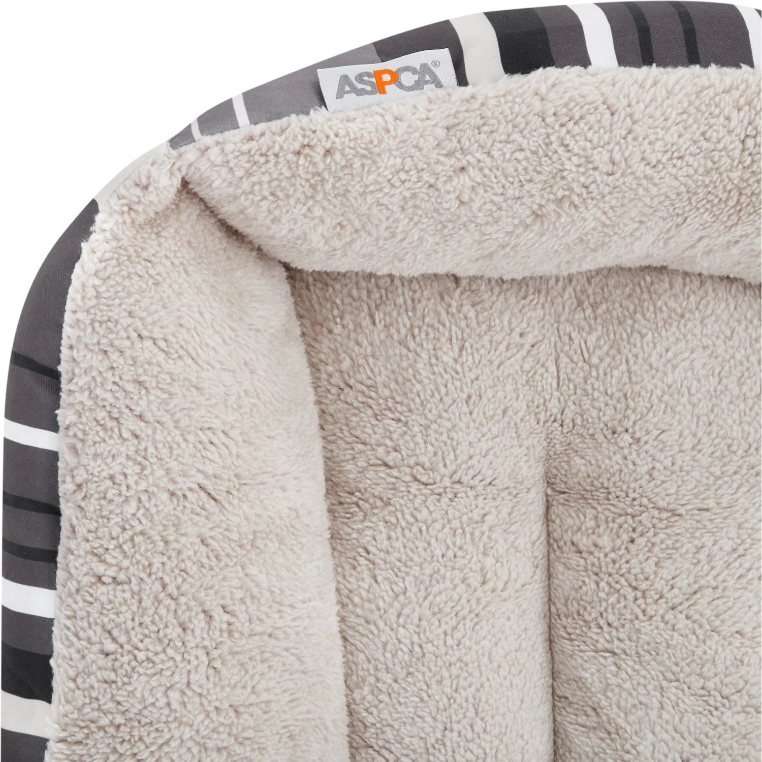 ASPCA Microtech Striped Bolster Dog Bed With Removable Cover 7 ASPCA Microtech Striped Bolster Dog Bed With Removable Cover - Image 5