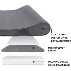 FurHaven Microvelvet Luxe Lounger Orthopedic Cat & Dog Bed With Removable Cover 16 FurHaven Microvelvet Luxe Lounger Orthopedic Cat & Dog Bed With Removable Cover -Dog Supplies 127544 PT5. AC SS1800 V1698696472