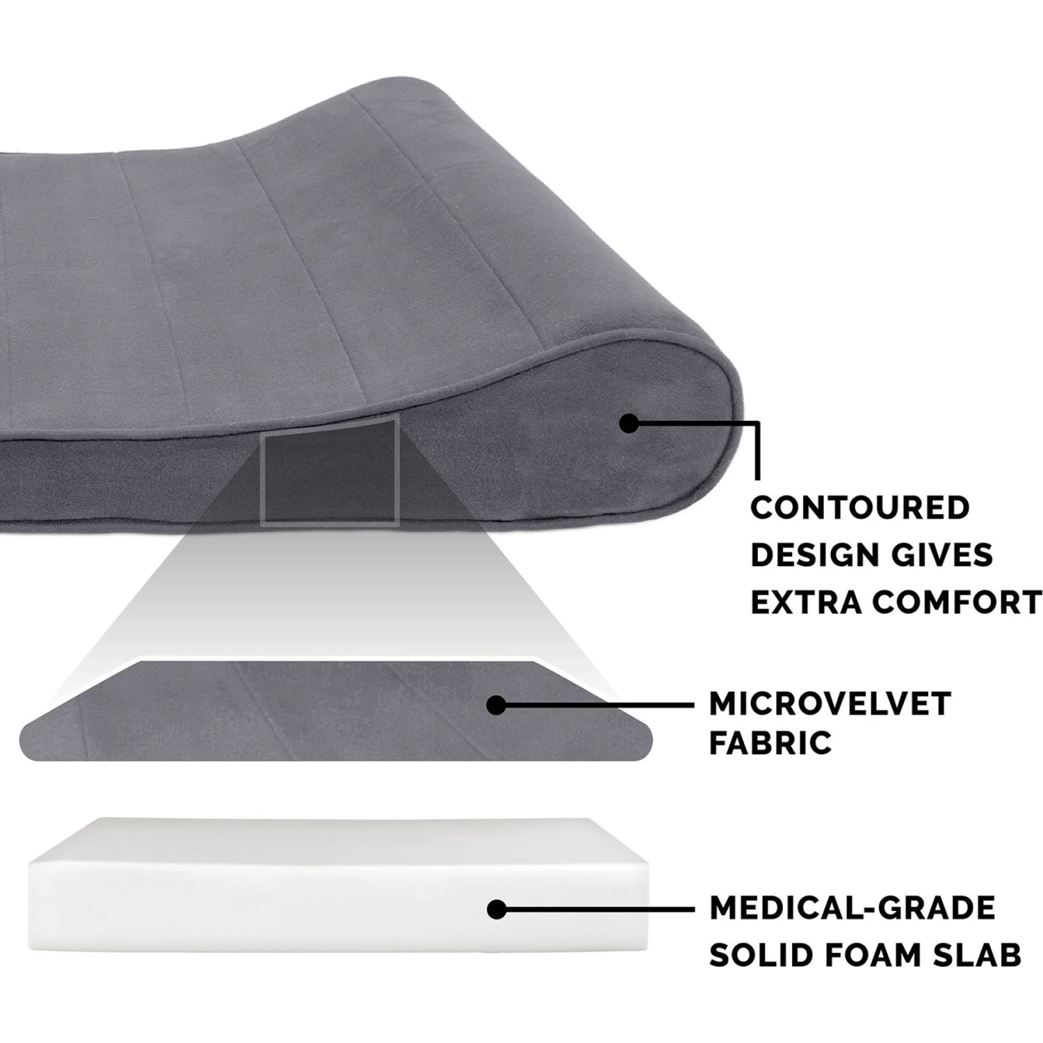 FurHaven Microvelvet Luxe Lounger Orthopedic Cat & Dog Bed With Removable Cover 8 FurHaven Microvelvet Luxe Lounger Orthopedic Cat & Dog Bed With Removable Cover - Image 6