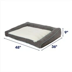 Frisco Plush Orthopedic Bolster Dog Bed W/Removable Cover -Dog Supplies 129511 PT1. AC SS1800 V1702509593