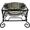 YML Wrought Iron Stand With Stainless Steel Dog Bowl