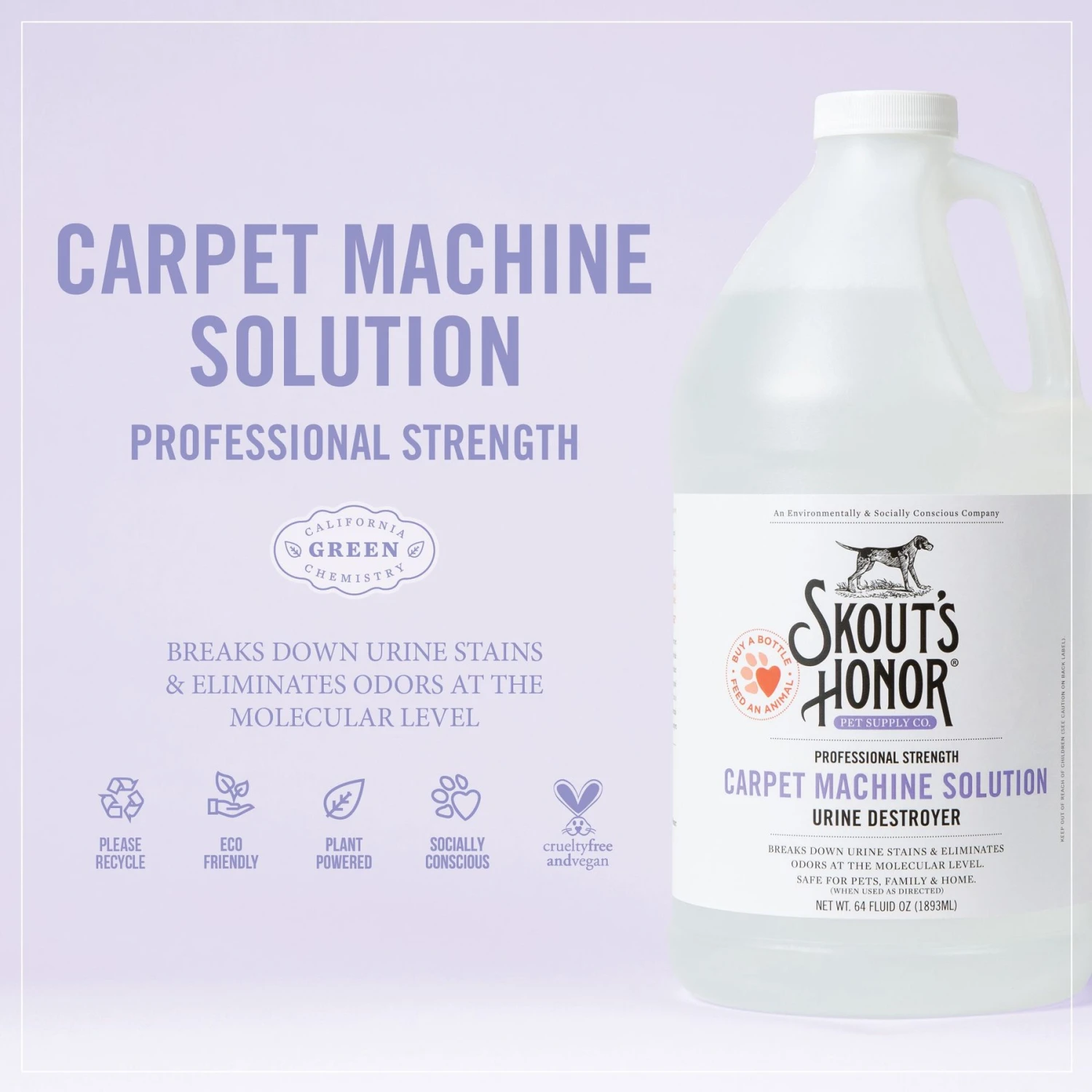 Skout's Honor Carpet Machine Solution, 64-oz Bottle 6 Skout's Honor Carpet Machine Solution, 64-oz Bottle - Image 4