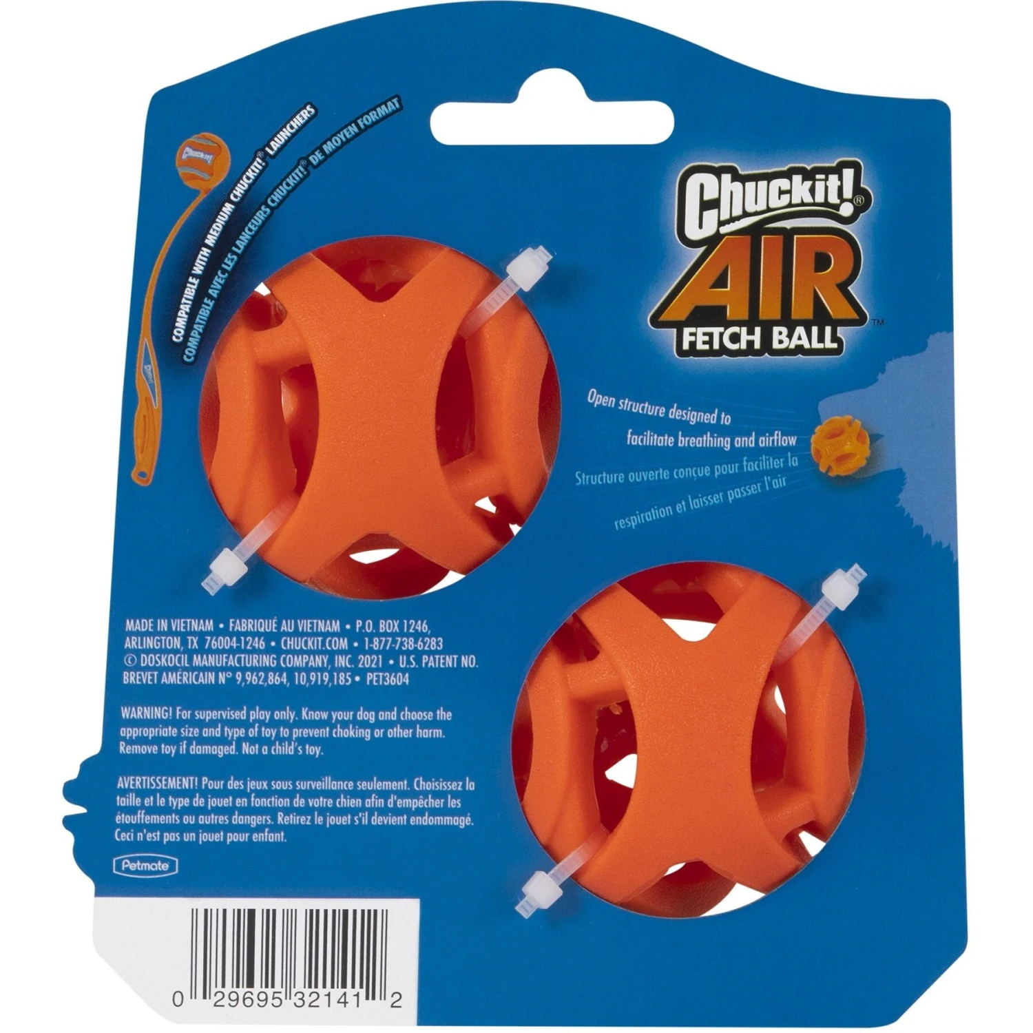 Chuckit! Air Fetch Ball 2-Pack Dog Toy 4 Chuckit! Air Fetch Ball 2-Pack Dog Toy - Image 2