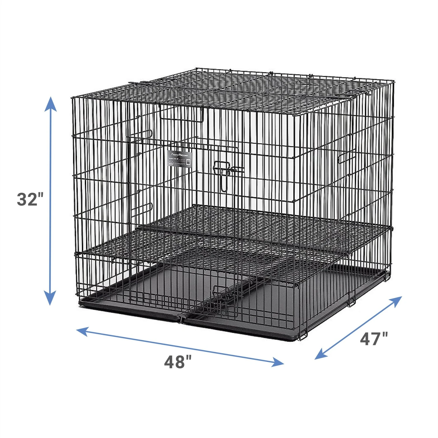 MidWest Double Door Collapsible Wire Puppy Crate 8 MidWest Double Door Collapsible Wire Puppy Crate - Image 6