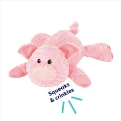 Frisco Corduroy Plush Squeaking Pig Dog Toy -Dog Supplies 152832 PT2. AC SS1800 V1692020044