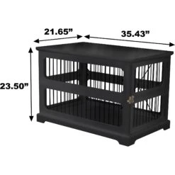 Merry Products Slide Aside Single Door Furniture Style Dog Crate & End Table -Dog Supplies 154135 PT2. AC SS1800 V1583788453