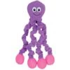 Snuggle Puppy Tender Tuffs Orange Octopus Tug-of-War Squeaky Dog Toy