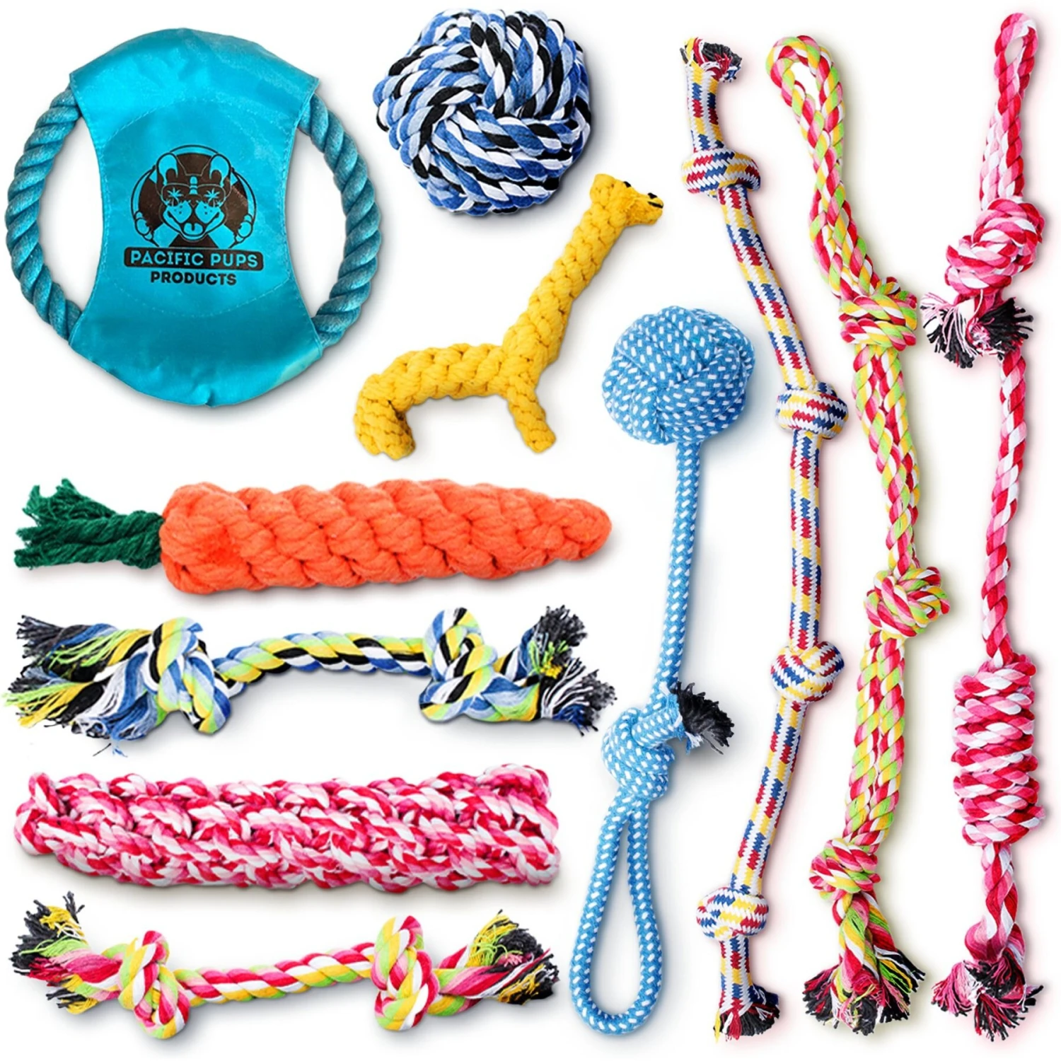 Pacific Pups Rescue Assorted Rope Dog Toys 3 Pacific Pups Rescue Assorted Rope Dog Toys
