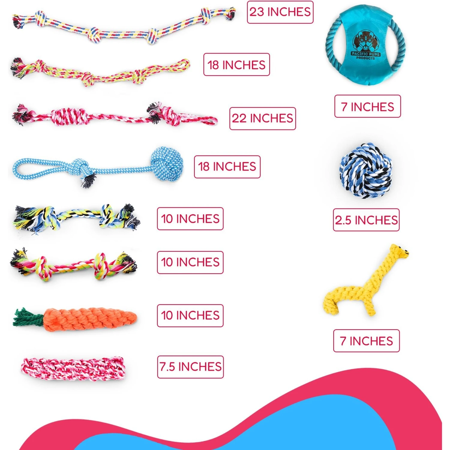 Pacific Pups Rescue Assorted Rope Dog Toys 7 Pacific Pups Rescue Assorted Rope Dog Toys - Image 5