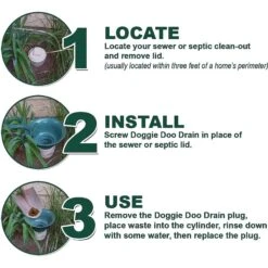 Doggie Doo Drain Pet Waste Removal -Dog Supplies 164752 PT2. AC SS1800 V1554847366