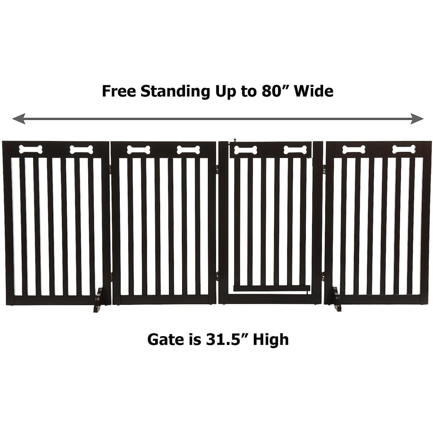 Arf Pets Free-Standing Walk-Through Wood Dog & Cat Gate 6 Arf Pets Free-Standing Walk-Through Wood Dog & Cat Gate - Image 4