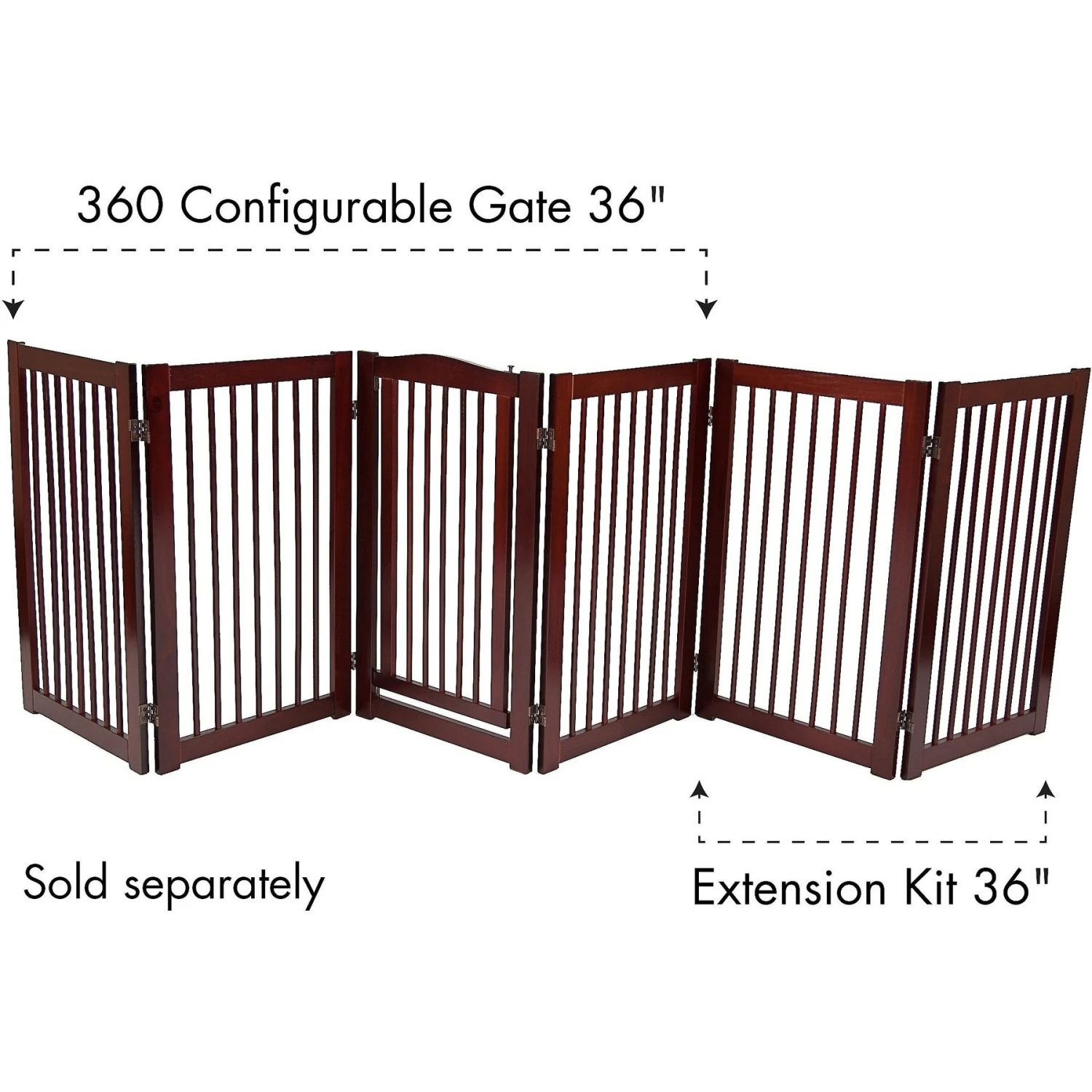 Primetime Petz 360 Configurable Gate Extension Kit, Walnut 5 Primetime Petz 360 Configurable Gate Extension Kit, Walnut - Image 3
