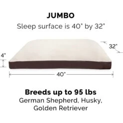 FurHaven Faux Sheepskin & Suede Deluxe Pillow Cat & Dog Bed With Removable Cover -Dog Supplies 176035 PT3. AC SS1800 V1669412475