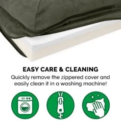 FurHaven Two-Tone Deluxe Chaise Memory Top Cat & Dog Bed With Removable Cover -Dog Supplies 176268 PT7. AC SS1800 V1606808828