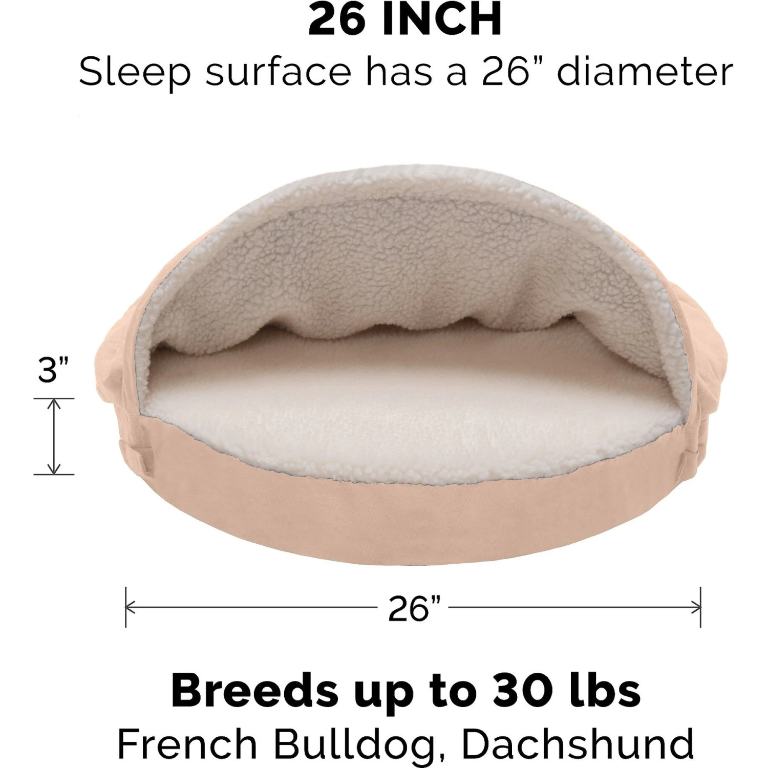 FurHaven Faux Sheepskin Snuggery Gel Top Cat & Dog Bed With Removable Cover 7 FurHaven Faux Sheepskin Snuggery Gel Top Cat & Dog Bed With Removable Cover - Image 5