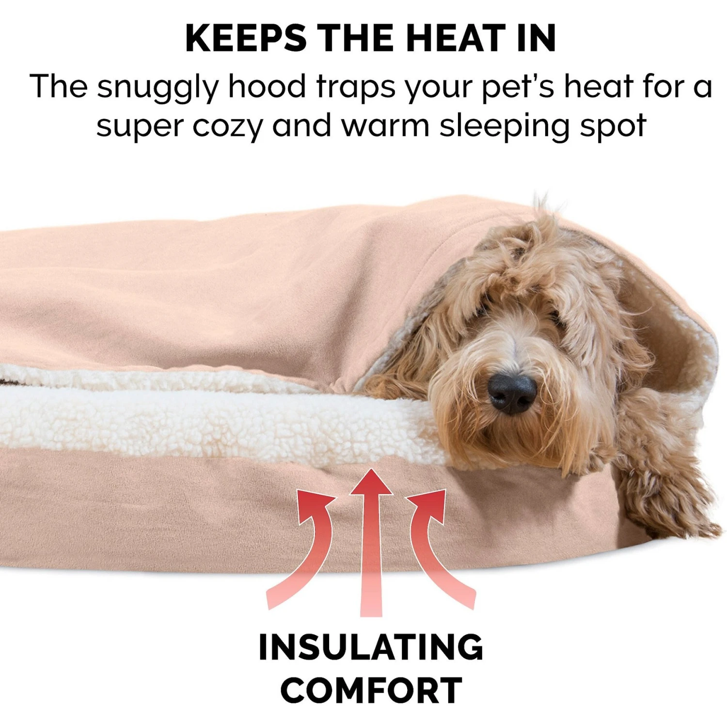 FurHaven Faux Sheepskin Snuggery Gel Top Cat & Dog Bed With Removable Cover 9 FurHaven Faux Sheepskin Snuggery Gel Top Cat & Dog Bed With Removable Cover - Image 7