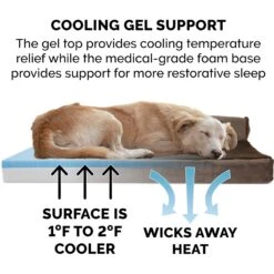 FurHaven Plush Deluxe Chaise Cooling Gel Cat & Dog Bed With Removable Cover -Dog Supplies 178937 PT5. AC SS1800 V1703798765