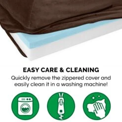 FurHaven Plush Deluxe Chaise Cooling Gel Cat & Dog Bed With Removable Cover -Dog Supplies 178937 PT8. AC SS1800 V1703798708