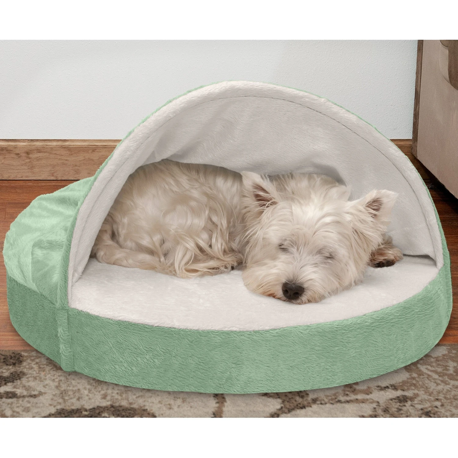 FurHaven Microvelvet Snuggery Gel Top Covered Cat & Dog Bed With Removable Cover 3 FurHaven Microvelvet Snuggery Gel Top Covered Cat & Dog Bed With Removable Cover