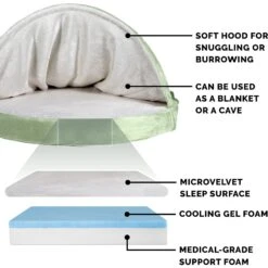 FurHaven Microvelvet Snuggery Gel Top Covered Cat & Dog Bed With Removable Cover 16 FurHaven Microvelvet Snuggery Gel Top Covered Cat & Dog Bed With Removable Cover -Dog Supplies 179003 PT5. AC SS1800 V1612506108