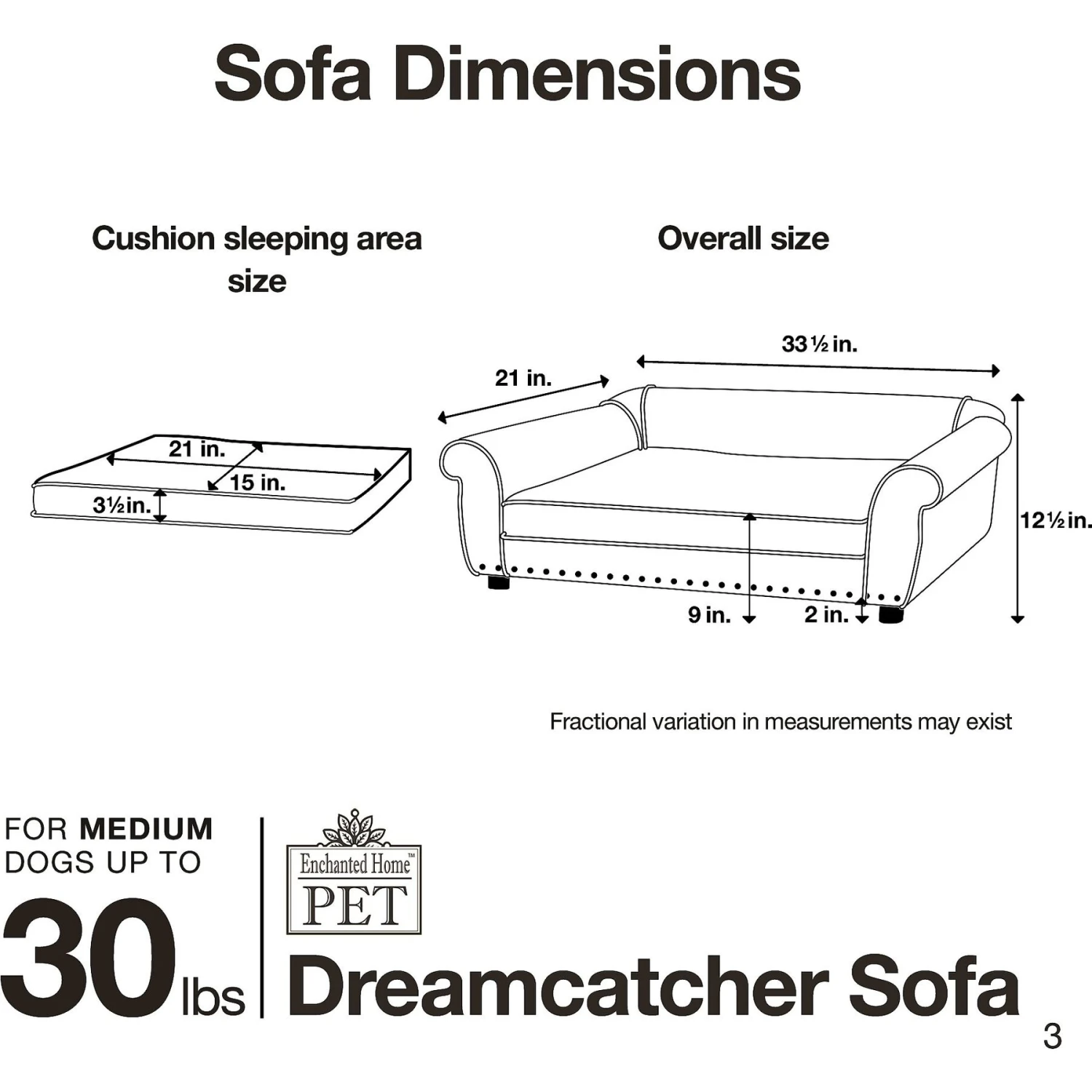 Enchanted Home Pet Dreamcatcher Sofa Cat & Dog Bed With Removable Cover, Caramel, Medium 7 Enchanted Home Pet Dreamcatcher Sofa Cat & Dog Bed With Removable Cover, Caramel, Medium - Image 5