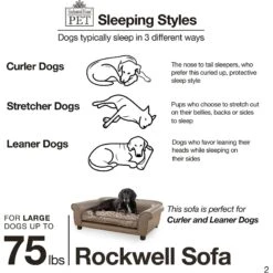 Enchanted Home Pet Rockwell Sofa Dog Bed With Removable Cover, Large, Pewter 16 Enchanted Home Pet Rockwell Sofa Dog Bed With Removable Cover, Large, Pewter -Dog Supplies 180298 PT5. AC SS1800 V1563226364