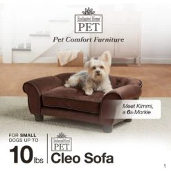 Enchanted Home Pet Cleo Sofa Cat & Dog Bed With Removable Cover, Small -Dog Supplies 180306 PT4. AC SS1800 V1563226432