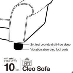 Enchanted Home Pet Cleo Sofa Cat & Dog Bed With Removable Cover, Small -Dog Supplies 180306 PT7. AC SS1800 V1563226415