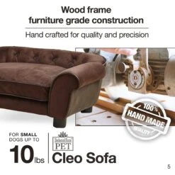 Enchanted Home Pet Cleo Sofa Cat & Dog Bed With Removable Cover, Small -Dog Supplies 180306 PT8. AC SS1800 V1563226435