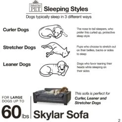 Enchanted Home Pet Skylar Sofa Dog Bed With Removable Cover, Large 16 Enchanted Home Pet Skylar Sofa Dog Bed With Removable Cover, Large -Dog Supplies 180310 PT5. AC SS1800 V1563226619