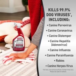 Nature's Miracle Advanced Platinum Dog Antibacterial Stain Remover & Odor Eliminator Spray, 32-oz Bottle -Dog Supplies 183004 PT6. AC SS1800 V1701116418