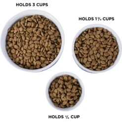 Bone Dry Non-Skid White Marble Ceramic Dog & Cat Bowl Set -Dog Supplies 185447 PT4. AC SS1800 V1599188195