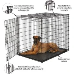 MidWest Solution Series XX-Large Heavy Duty Single Door Dog Crate, 54 Inch 9 MidWest Solution Series XX-Large Heavy Duty Single Door Dog Crate, 54 Inch -Dog Supplies 192364 PT2. AC SS1800 V1570569369