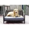 Iconic Pet Maharaja Rattan Sofa Cat & Dog Bed With Removable Cover, Caramel & Mocha -Dog Supplies 192468 main. AC SS1800 V1581434932