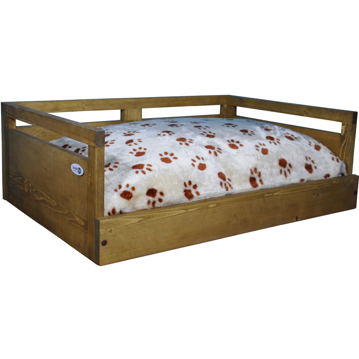 Iconic Pet Sassy Paws Wooden Sofa Cat & Dog Bed With Removable Cover 4 Iconic Pet Sassy Paws Wooden Sofa Cat & Dog Bed With Removable Cover - Image 2